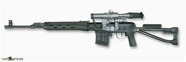 SVDS Dragunov, một phiên bản nâng cáp của Dragunov với báng súng bằng hợp chất composite.