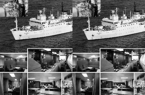 Tàu Viện sĩ Oparin có chiều dài trên 70m, ngang 15m. Tàu nặng gần 2.000 tấn, được thiết kế ba tầng với đầy đủ tiện nghi có thể hoạt động dài ngày ngoài khơi xa. Con tàu giống như một viện nghiên cứu biển lưu động, có phòng ngủ, phòng ăn, phòng thí nghiệm..., đã đến khắp các vùng biển cả năm châu lục.