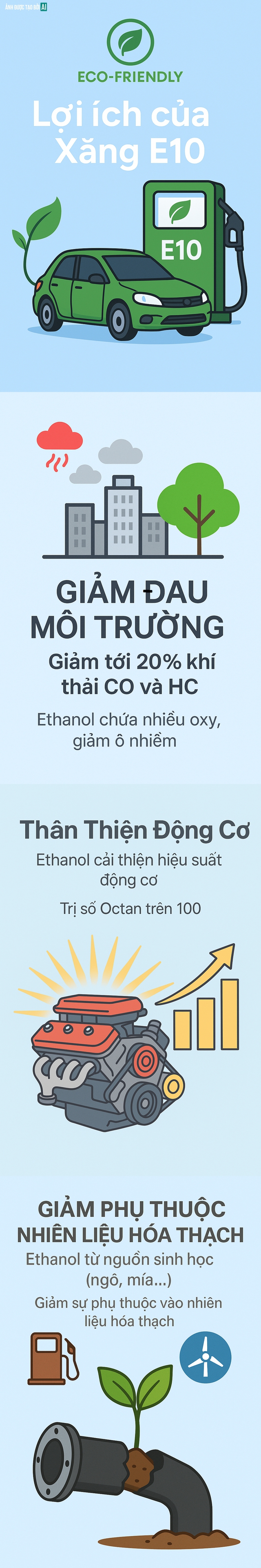 1 phút, 3 lợi ích, 1 thay đổi lớn: Xăng E10 là gì, vì sao thế giới đổ xô dùng? - Ảnh 1.
