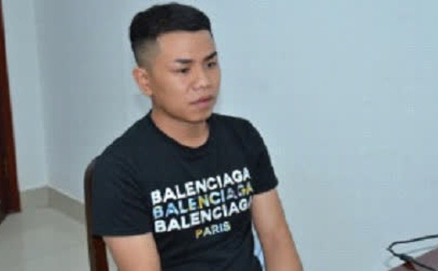 Đối tượng Nguyễn Văn Thế tại cơ quan Công an. Đối tượng Nguyễn Văn Thế tại cơ quan Công an.