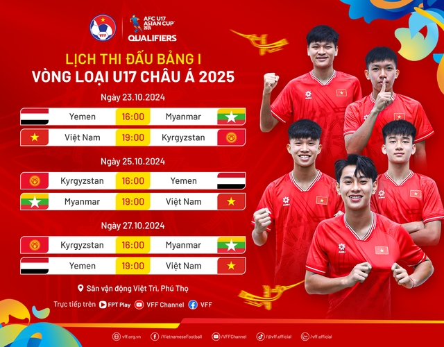 TRỰC TIẾP U17 Việt Nam vs U17 Kyrgyzstan: Khởi đầu thuận lợi tại "bảng tử thần" - Ảnh 1.