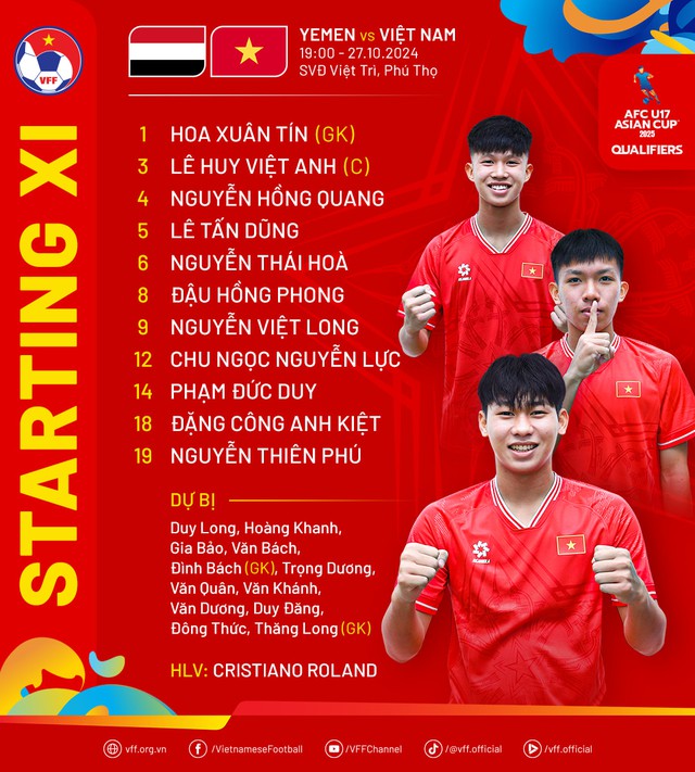 TRỰC TIẾP U17 Việt Nam vs U17 Yemen: U17 Việt Nam bất ngờ hưởng lợi lớn - Ảnh 2.