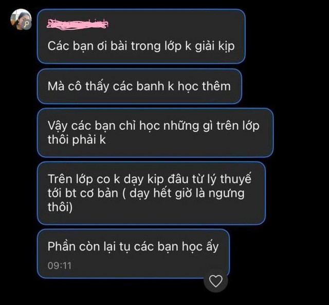 Nhắn tin hỏi học sinh "Không đi học thêm thật hả?", cô giáo ở TP.HCM nhận tin không vui - Ảnh 1.