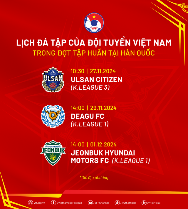 Chốt đối thủ "đại gia" tại Hàn Quốc, ĐT Việt Nam tăng tốc về AFF Cup 2024 - Ảnh 1.