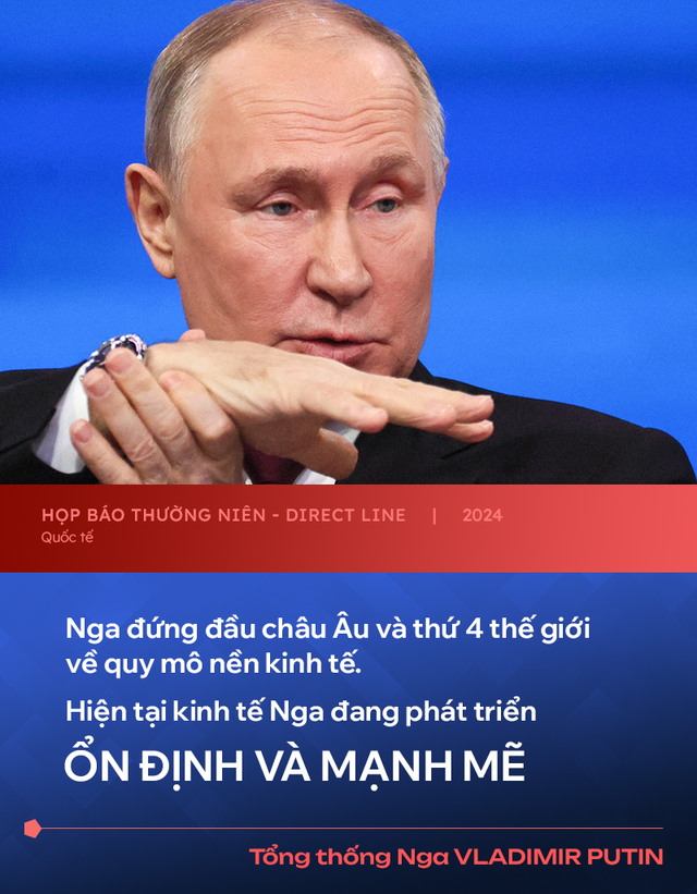 Tổng thống Putin: Nga đứng đầu châu Âu, đứng thứ 4 thế giới về quy mô kinh tế, tăng trưởng ổn định - Ảnh 2.