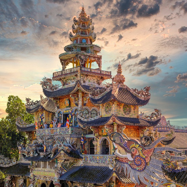 Sử dụng hàng triệu mảnh sành sứ, ngôi chùa cách trung tâm Đà Lạt 8km giữ tới 11 kỷ lục Việt Nam- Ảnh 4.