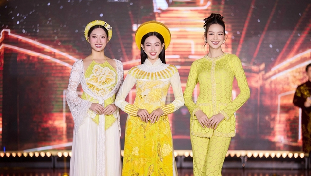 Thùy Tiên và 2 hoa hậu nổi tiếng là đại sứ cuộc thi Hoa hậu Quốc gia Việt Nam 2024- Ảnh 1.