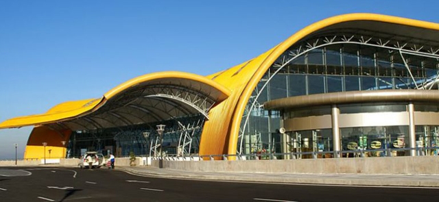 Nhà ga hành khách Cảng hàng không Liên Khương có kiến trúc độc đáo, với nét riêng của vùng cao nguyên. Ảnh: Tổng công ty Cảng hàng không Việt Nam.