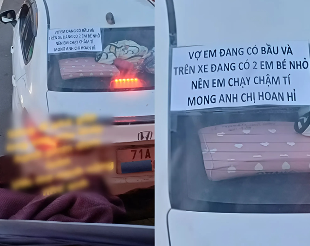 Tờ giấy lạ dán phía sau ô tô khiến người đi đường sửng sốt, không nỡ trách: Chủ xe tiết lộ lí do- Ảnh 1.