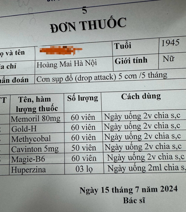 Giám đốc BV Đại học Y Hà Nội đăng đơn thuốc của cụ bà 79 tuổi, chỉ ra một vấn đề tiềm ẩn nhiều nguy hại- Ảnh 1.