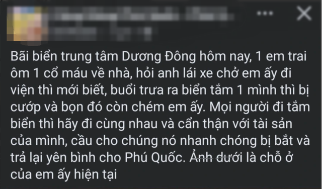 Thanh niên nghi bị cướp khi tắm biển ở Phú Quốc: Lời kể ám ảnh của người trong cuộc - Ảnh 1.