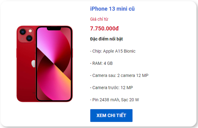 iPhone nhỏ gọn nhưng mạnh ngang 13 Pro Max giảm giá lớn tháng 8, hàng “siêu lướt” chỉ còn 7 triệu đồng
- Ảnh 3.