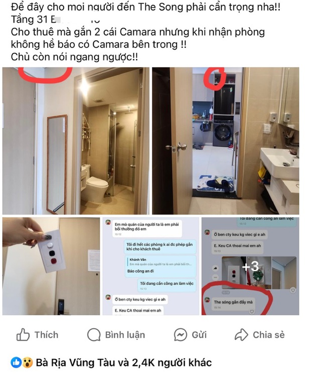 Phát hiện camera trong căn hộ cho thuê: Người trong cuộc bị "tấn công", giải thích lý do lắp - Ảnh 1.