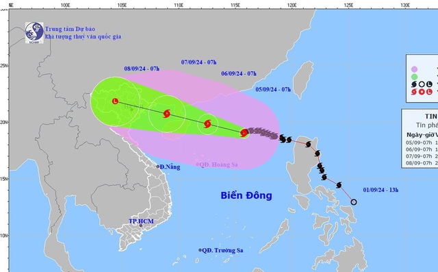 Bão số 3 đã tiệm cận cấp siêu bão: Những tỉnh nào sẽ có gió mạnh nhất, mưa to nhất? - Ảnh 1.