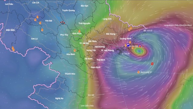 Bão số 3 thẳng tiến vào đất liền trong ít giờ tới, thời gian gió, mưa nguy hiểm nhất là lúc nào?- Ảnh 2.