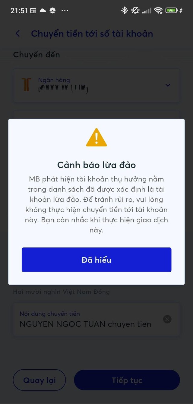 Người d&ugrave;ng Vietcombank, ViettinBank, BIDV... cần đặc biệt ch&uacute; &yacute;: Nhớ kỹ t&iacute;nh năng n&agrave;y trước khi chuyển tiền- Ảnh 1.