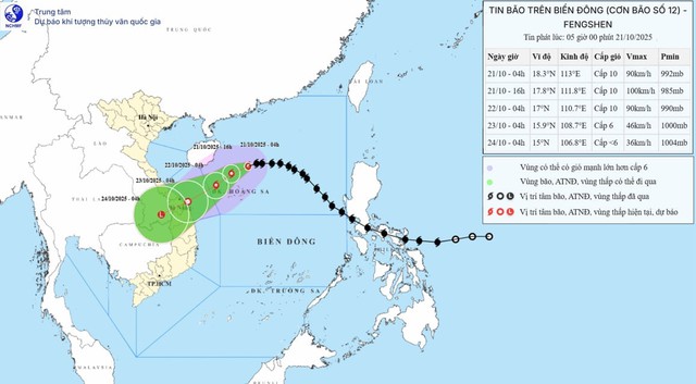 Bão số 12 sẽ gây mưa to đến mức nào và kéo dài trong bao nhiêu ngày?- Ảnh 1. Bão số 12 sẽ gây mưa to đến mức nào và kéo dài trong bao nhiêu ngày?- Ảnh 1.