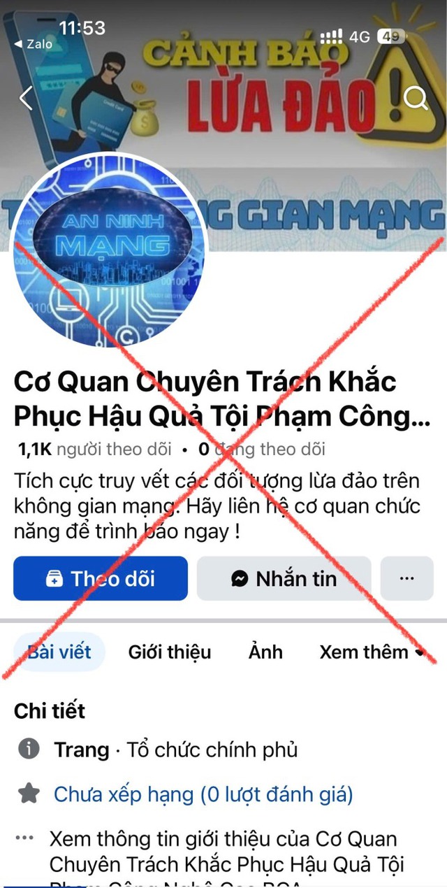 Cảnh báo nóng về trang Fanpage tự xưng là cơ quan của Bộ Công an- Ảnh 2. Cảnh báo nóng về trang Fanpage tự xưng là cơ quan của Bộ Công an- Ảnh 2.