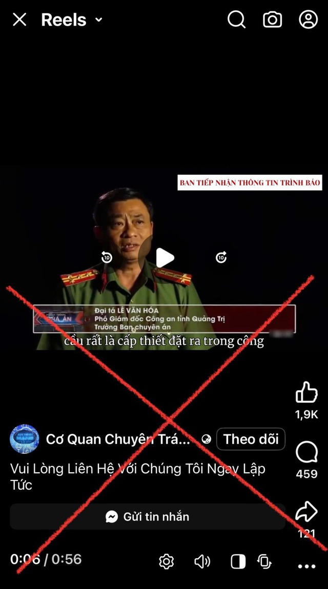 Cảnh báo nóng về trang Fanpage tự xưng là cơ quan của Bộ Công an- Ảnh 1. Cảnh báo nóng về trang Fanpage tự xưng là cơ quan của Bộ Công an- Ảnh 1.