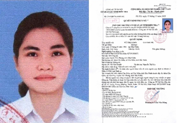 Truy nã Vũ Thị Loan sinh năm 1991- Ảnh 1. Truy nã Vũ Thị Loan sinh năm 1991- Ảnh 1.