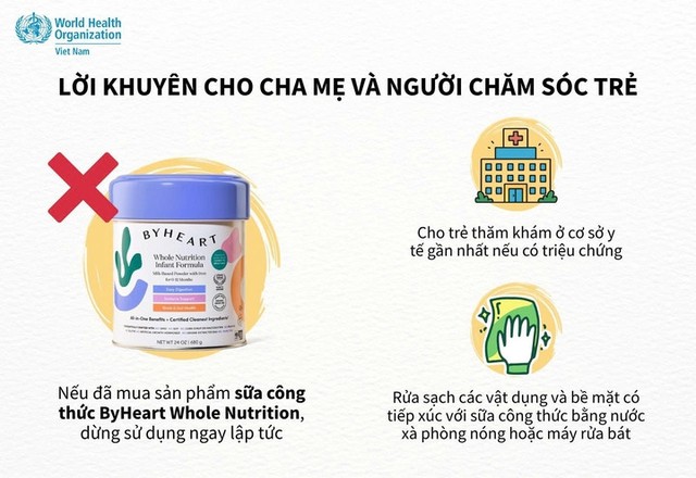 WHO khuyến c&aacute;o ngừng d&ugrave;ng sữa ByHeart v&igrave; nguy cơ ngộ độc botulinum ở trẻ sơ sinh- Ảnh 1.
