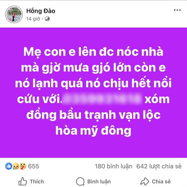 3 mẹ con ngồi tr&ecirc;n m&aacute;i nh&agrave; 27 tiếng tr&aacute;nh lũ, vừa được cứu xuống th&igrave; nhận tin x&eacute; l&ograve;ng- Ảnh 1.