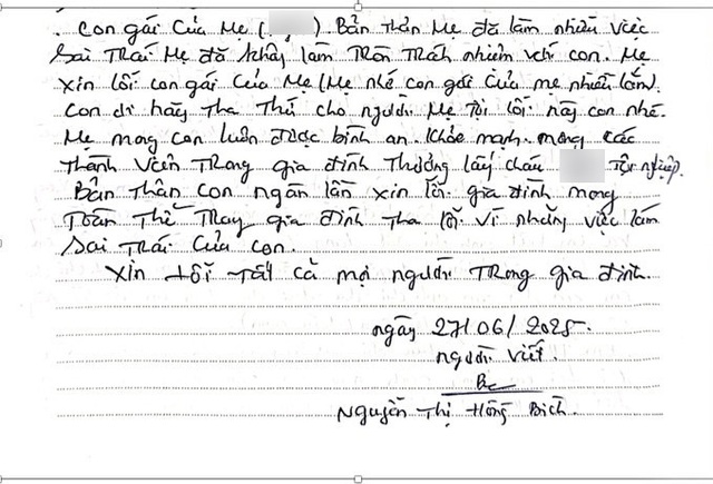H&eacute; lộ thư tay xin lỗi gia đ&igrave;nh của người phụ nữ giết 4 người th&acirc;n bằng xyanua, mong mỏi một điều - Ảnh 1.
