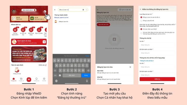 Hướng dẫn đăng k&yacute; tạm tr&uacute; v&agrave; th&ocirc;ng b&aacute;o lưu tr&uacute; tr&ecirc;n ứng dụng VNeID đơn giản nhất - Ảnh 1.