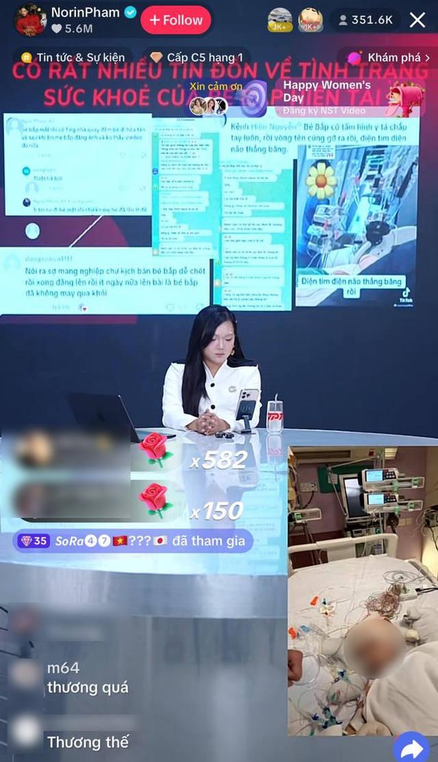 Bé Bắp xuất hiện trên livestream của Phạm Thoại, dân mạng rơi nước mắt xót xa - Ảnh 1.