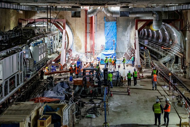 Mũi khoan Táo bạo đào hầm Metro Nhổn - Ga Hà Nội - Ảnh 1.