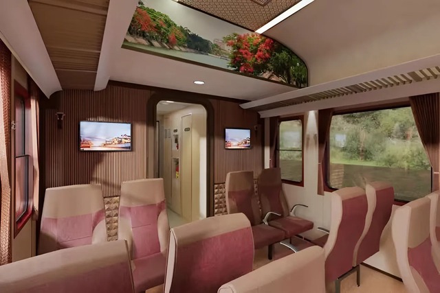 Soi toa tàu hạng sang "Hoa Phượng Đỏ" đang gây sốt: Ghế ngồi sofa, wifi miễn phí, quầy bar với nhạc công - Ảnh 9.