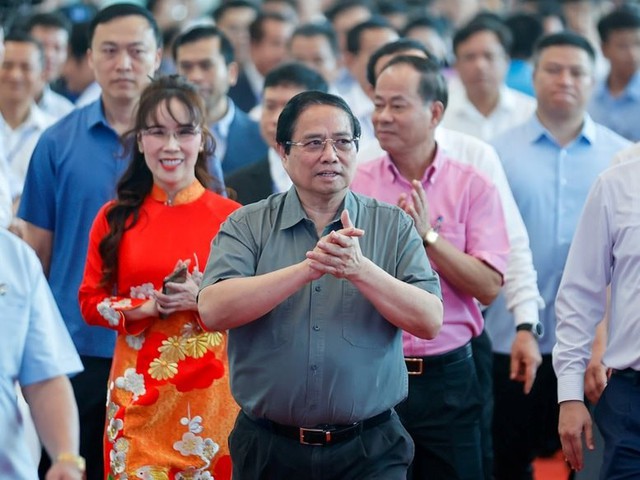Thủ tướng Phạm Minh Chính dự lễ khánh thành nhà ga T3 Cảng hàng không quốc tế Tân Sơn Nhất. Ảnh: VGP Thủ tướng Phạm Minh Chính dự lễ khánh thành nhà ga T3 Cảng hàng không quốc tế Tân Sơn Nhất. Ảnh: VGP