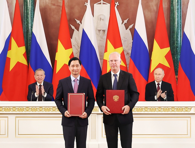 Tổng Bí thư Tô Lâm và Tổng thống Putin vừa chứng kiến thời khắc quan trọng tại Moscow: VNVC  - Ảnh 1.