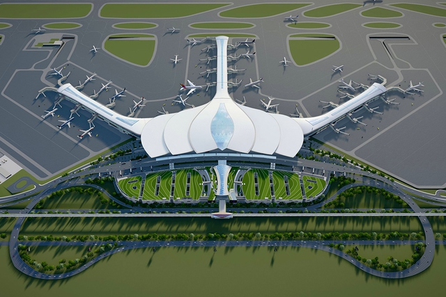 Mái thép 5.300 tấn trên sân bay Long Thành: Rộng gấp gần 3 lần sân bóng FIFA, vừa lập kỷ lục tại Việt Nam - Ảnh 1. Mái thép 5.300 tấn trên sân bay Long Thành: Rộng gấp gần 3 lần sân bóng FIFA, vừa lập kỷ lục tại Việt Nam - Ảnh 1.