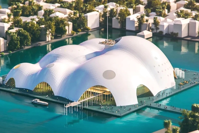 Nhà hát Ngọc trai gần 13.000 tỷ "độc nhất vô nhị" sắp có ở Hà Nội: Nổi trên mặt nước, hội tụ toàn bậc thầy thiết kế - Ảnh 1. Nhà hát Ngọc trai gần 13.000 tỷ "độc nhất vô nhị" sắp có ở Hà Nội: Nổi trên mặt nước, hội tụ toàn bậc thầy thiết kế - Ảnh 1.