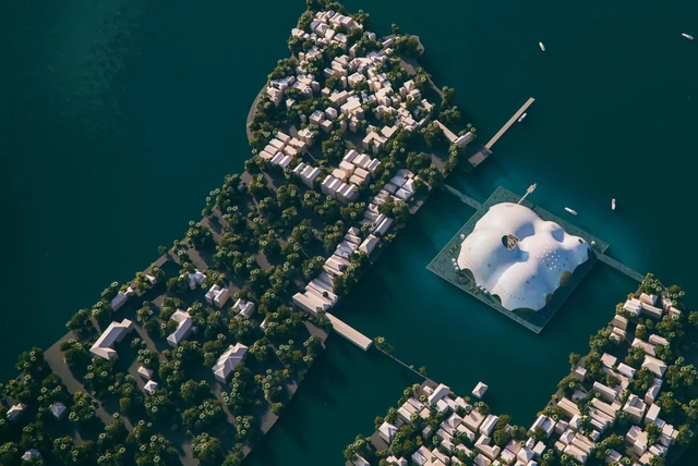 Nhà hát Ngọc trai gần 13.000 tỷ "độc nhất vô nhị" sắp có ở Hà Nội: Nổi trên mặt nước, hội tụ toàn bậc thầy thiết kế - Ảnh 2. Nhà hát Ngọc trai gần 13.000 tỷ "độc nhất vô nhị" sắp có ở Hà Nội: Nổi trên mặt nước, hội tụ toàn bậc thầy thiết kế - Ảnh 2.