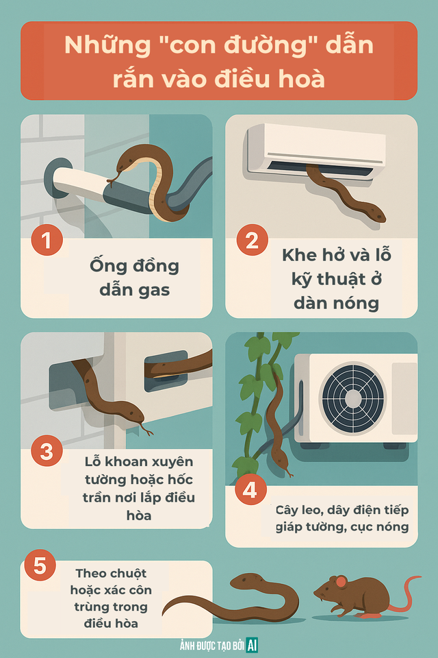 Cận cảnh "cả tổ rắn" bên trong chiếc điều hòa của người dùng: Chúng chui vào bằng đường nào? - Ảnh 5.