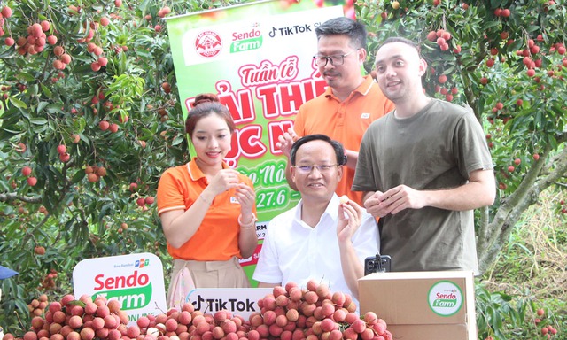 Lần đầu tiên Phó chủ tịch Bắc Ninh livestream "chốt đơn" 54 tấn vải chỉ trong buổi sáng - Ảnh 1.