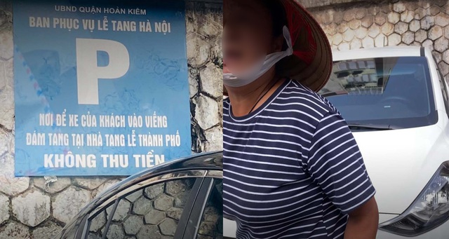 Mắng chửi, đòi thu tiền đỗ xe tại nhà tang lễ ở Hà Nội, người phụ nữ lập tức "lên phường", bị phạt kha khá  - Ảnh 1.