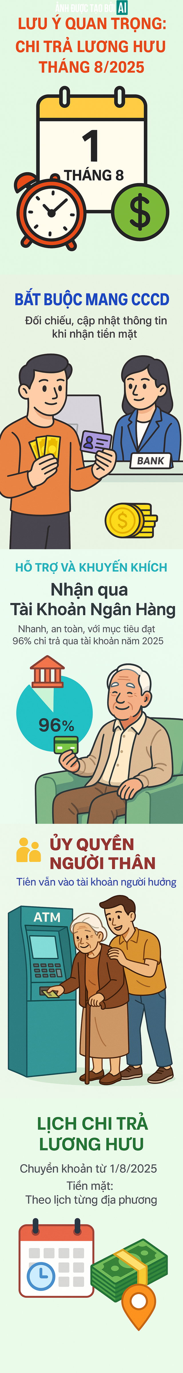 Người nhận lương hưu cần đặc biệt lưu ý gì trong kỳ chi trả tháng 8/2025? - Ảnh 1.