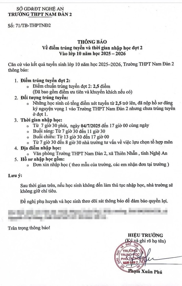 Học sinh chưa đạt 1 điểm/môn vẫn đỗ lớp 10 công lập ở Nghệ An: Hiệu phó nói lý do - Ảnh 1.