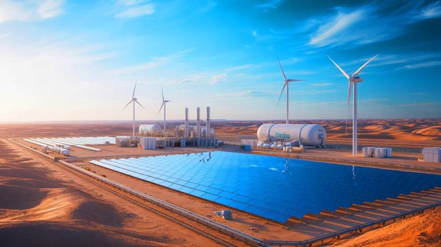 Ả Rập Xê Út ra mắt “Quái thú thép" công suất 400.000 tấn hydro xanh/năm: Khẳng định "ngôi vương" - Ảnh 1. Ả Rập Xê Út ra mắt “Quái thú thép" công suất 400.000 tấn hydro xanh/năm: Khẳng định "ngôi vương" - Ảnh 1.