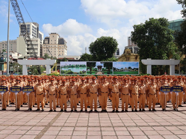 Hơn 600 CSGT từ 33 tỉnh thành "tiếp sức" cho Hà Nội phục vụ ngày trọng đại của đất nước - Ảnh 1.