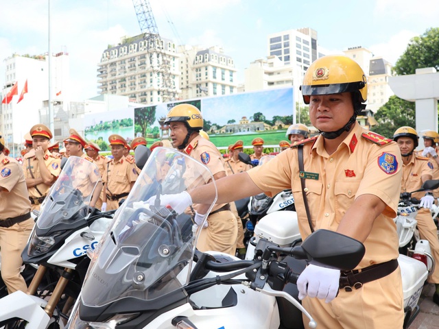 Hơn 600 CSGT từ 33 tỉnh thành "tiếp sức" cho Hà Nội phục vụ ngày trọng đại của đất nước - Ảnh 3.