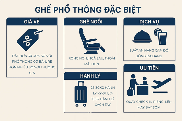 Vé máy bay Tết 2026 mở bán đợt đầu, đây là hạng hết nhanh nhất: Rẻ hơn hẳn thương gia, vẫn được ưu tiên - Ảnh 3.