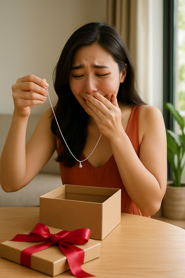 Được chồng tặng một hộp quà sau khi đi công tác về, tôi mở ra rồi gục ngã với sợi dây chuyền bên trong - Ảnh 2.