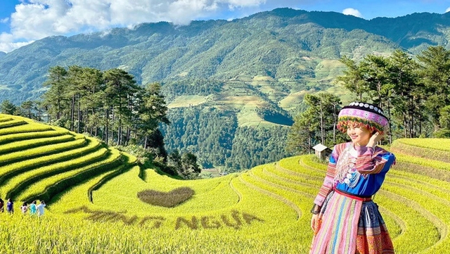 Ngọn đồi ở Mù Cang Chải là điểm ngắm mùa lúa chín siêu thực: Du khách nhận xét "Nhất định phải đến!" - Ảnh 3.