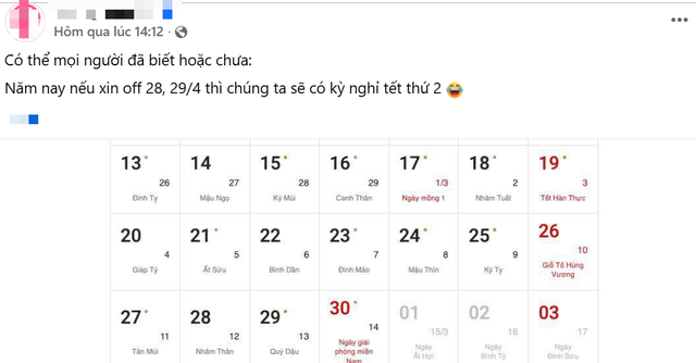 Sự thật về "kỳ nghỉ Tết thứ 2 của năm 2026" nhiều người đang nhắc tới - Ảnh 1.