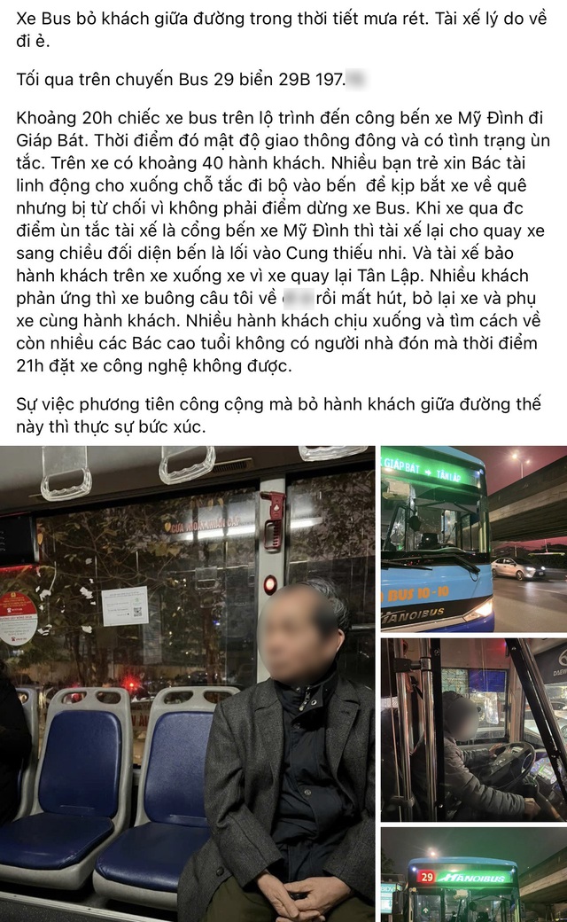 T&agrave;i xế xe bu&yacute;t ở H&agrave; Nội bỏ kh&aacute;ch bơ vơ giữa đường: V&igrave; đau bụng dữ dội, kh&ocirc;ng thể chịu đựng được - Ảnh 1.