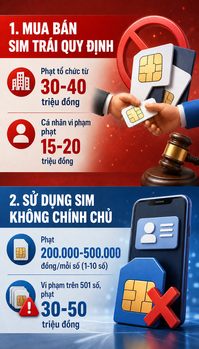 Tất cả người d&acirc;n c&oacute; sim ch&uacute; &yacute;, quy định phạt đến 50 triệu đồng đ&atilde; &aacute;p dụng - Ảnh 2.